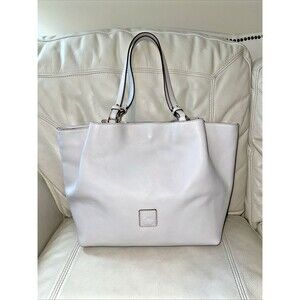 Dooney & Bourke Florentine Tote Flynn Leather Bag Large Ecru